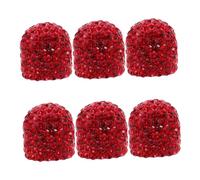 FIXOSHEE 6pcs Bling Tire Valve Stem Caps with Complete Diamond Coverage Soft Clay Rhinestones Easy Installation Car Accessories for Cars Suvs Trucks Bikes Motorcycles