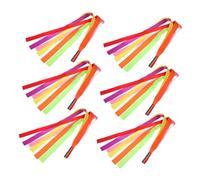 FIXOSHEE 6pcs Colorful Gymnastics Ribbons for Rainbow Ballet Streamers Twirling for Rhythmic Dance Artistic Performance Birthday Parties and Classroom Activities