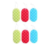 FIXOSHEE 6pcs Double Sided Bath Sponge Exfoliating Shower Scrubber Lightweight Portable for Home and Travel Soft Body Cleaning Sponges to Smooth Skin Random Color