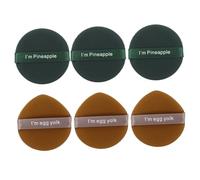 FIXOSHEE 6pcs Dual-sided Soft Makeup for Wet and Dry Use Loose Powder Face and Body Applicator Cushions Lightweight Cosmetic Sponges for Natural Finish and Powder Saving