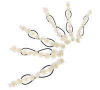 FIXOSHEE 6pcs Elastic Flower Headbands for Women and Soft Daisy and Sunflower Floral Crowns Comfortable Plumeria Hair Ties for Weddings Beach Parties Hawaiian and Boho Styles