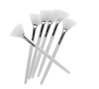FIXOSHEE 6pcs Facial Fan Mask Brush Set White Sleeping Mask Applicator Mud Applicator Beauty Tools for Home and Salon Skincare