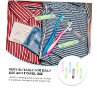 FIXOSHEE 6pcs Folding Toothbrush with Soft Bristles Portable Travel Toothbrush for Camping Adults Ergonomic Handle Space-Saving Personal Care Teeth Brush Random Color