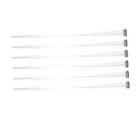 FIXOSHEE 6pcs Hair Tinsel Extensions Silver Sparkling Hair Glitter Strands for Women Skin Friendly for Cosplay Party Daily Styling