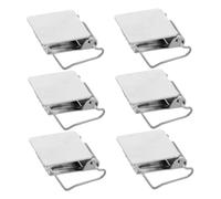 FIXOSHEE 6pcs Heavy Duty Metal Rug Clips for Hanging Carpets and Curtains Versatile Wall Tapestry Grippers with User Friendly Assembly Sleek Silver Finish for Home Decoration and Stair