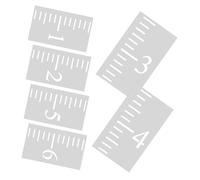 FIXOSHEE 6pcs Height Measuring Chart Stencils for Wall DIY Growth Ruler Template with Scale Flexible Body Measurement Ruler for Decor and Precise Height Tracking