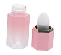 FIXOSHEE 6pcs Hexagonal Pink Lip Gloss Tubes Refillable Plastic Lip Oil Bottles for DIY Glaze Blush Eyeshadow Concealer Makeup Containers Cosmetic Storage
