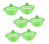 FIXOSHEE 6pcs Large Green Bird Nest Basins for Small to Birds Easy to Fix Canary Nest Pans Encouraging Natural Breeding and Relaxing Nesting Behavior