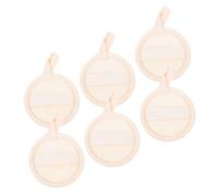 FIXOSHEE 6pcs Loofah Cleansing Rubber Body Scrub Face Scrub Face Exfoliating Pad Soft Facial Scrubber Body Cleansing Loofah Shower Exfoliating Brush Facial Scrubber Cotton Beige