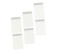 FIXOSHEE 6pcs Mini Notepad Portable Spiral Notebooks with Transparent Cover Multipurpose Study and Planning Pads for Office School Home Use Includes Lined Blank and Pages