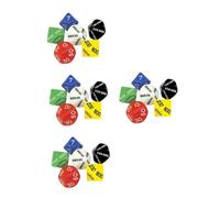 FIXOSHEE 6Pcs Multi-Sided Numbered Game Dice Set for Board and Party Games Place Value Dice Including Units to Hundred-Thousands for Tabletop Rpg and Classroom Use