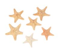 FIXOSHEE 6Pcs Natural Sea Star DIY Decor Landscaping Ornament for Fish Tank and Aquarium Safe Decorative Charm for Underwater Tropical Theme Ocean Breeze Party and Home Random Color