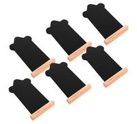 FIXOSHEE 6pcs Nordic Style Wooden Chalkboard Signs Double Sided Erasable Tabletop Message Boards for Restaurants Hotels Offices Party Decorative Label Boards
