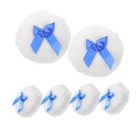 FIXOSHEE 6pcs Powder Applicator Ultra Soft Plush Makeup Pads for Face and Body Dusting