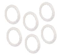 FIXOSHEE 6pcs Rattan Wreath Rings DIY Garland Frames for Outdoor Door Wall Hanging Natural Craft Circles for Holiday Party Decoration