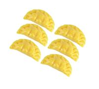 FIXOSHEE 6pcs Realistic Dumpling Models for Decoration and Photography Props Lifelike Fake Egg Dumplings for Restaurant Display Film Educational Use Easy to Clean Decorative Food Adornments