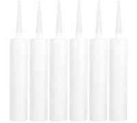 FIXOSHEE 6Pcs Refillable Empty Caulk Tubes for Sealant Portable Reusable Caulking Tubes for Floor Tile Sealing and Repair