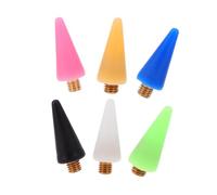 FIXOSHEE 6Pcs Replaceable Wax Picker Heads for Nail Art Portable Detachable Rhinestone Pen Tips in Colors and Practical Manicure Tool for Professional Salons and DIY Nail Lovers