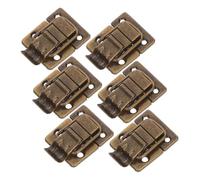 FIXOSHEE 6pcs Retro Toggle Latches for Jewelry Boxes Toolbox Iron Hasps with Screws Vintage Style Lock for Wooden Cases Makeup Storage Cabinets