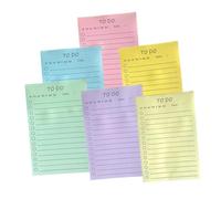 FIXOSHEE 6Pcs Self Adhesive Memo Pads Multi Use Notepads Pastel Colors for Office School Smooth Thick Easy to Write Strong Adhesion for Reminders Lists