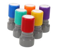 FIXOSHEE 6pcs Self Inking Teacher Stamps for Classroom Motivational Grading Feedback with Bright Colors Design Saving Homework Encouragement for Student Confidence and Parent Bonding