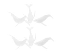 FIXOSHEE 6Pcs Silicone Mini Whale Models for Epoxy Filling DIY Craft Kit Ocean Whale Figures for Jewelry and Landscape and Detailed Animal Decorations