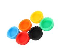 FIXOSHEE 6pcs Silicone Reptile Feeding Bowls with Wide Rim Smooth Surface Shallow Dishes for Leopard Gecko Tank Food and Water Turtle and Lizard Feeding Containers Mixed Colors