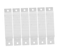 FIXOSHEE 6pcs Square Gutter Downspout Straps Metal Water Pipe Fixing Clips Durable Brackets for Residential Commercial Rainwater Drainage Easy Installation Fit Precise Positioning