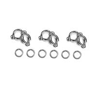 FIXOSHEE 6Pcs U Shaped Stainless Steel Parrot Foot Rings Durable Bird Anklets for Secure Perching and Training Lightweight and Resistant Bird Accessories