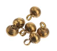 FIXOSHEE 6Pcs Vintage Chinese Round Brass Buttons Sewing Accessories for Cheongsam Hanfu Clothing DIY Crafts Smooth Surface Retro Style Elegant Decoration