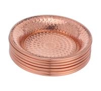 FIXOSHEE 7pcs Hammered Indian Curry Bowls Heat Resistant Metal Serveware for Soup Rice Noodle Decorative Tableware Serving Bowls for Parties Home Kitchen Dishwasher Safe