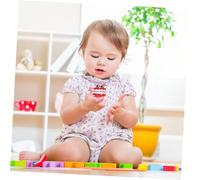 FIXOSHEE 7Pcs Wind-up Clockwork for Abs Material Adorable Tooth Figurine Design Funny Moving Playthings for Hand-eye Coordination Development Random Style