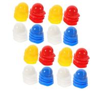 FIXOSHEE 80pcs Mini Plastic Safety Helmets Construction Hats for Dolls and Pets Small Hard Hats in Red Blue Yellow White Portable Party Decoration Accessories