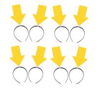 FIXOSHEE 8pcs Arrowhead Hair Hoops Fun Headwear Photo Shoot Props for Women Adults Party Headbands Unique Novelty Headpiece for Halloween Birthday Festival