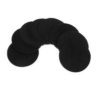 FIXOSHEE 8pcs Black Pu Leather Ultra-thin Crystal Velvet Makeup Foundation Sponges 54x4mm Soft Powder Puff for Loose and Face Powder Cosmetics Tools for Women