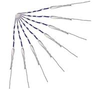 FIXOSHEE 8Pcs Blue and White Tzitzit Tassels Strings Set for Jewish Prayer Shawl, Traditional Fabric Fringes for Tallit Repair and Religious Garments