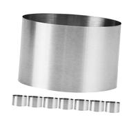 FIXOSHEE 8pcs Cake Crumpet Tart Rings Mold Ring Molds for Cooking Metal Small Mousse Cake Mould for Pastry Silver