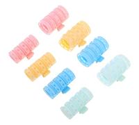 FIXOSHEE 8pcs Hair Rollers for Hair Heatless Bang Curlers Plastic Clips for Quick Styling and Crown Volume Boost Safe Gentle Heat for Women