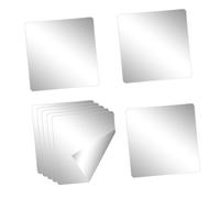 FIXOSHEE 8Pcs Self Adhesive Acrylic Mirror Sheets Flexible Square Tiles for DIY Wall Decoration Peel Stick Mirror Tiles for Home Bathroom Kitchen and Easy to Arrange
