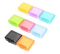 FIXOSHEE 8pcs Travel Pill Case Small Square Pill Dispenser with Secure Seal Compact Portable Medicine Organizer Box for Purse Lightweight Supplement Holder Go Use