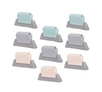 FIXOSHEE 9pcs Multi Color Window Groove Cleaning Brush Set Compact Narrow Gap Scrubber for Door Track Crevice Cleaning Tool Efficient Dirt Removal for Home