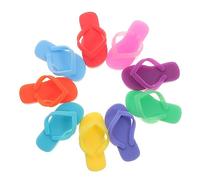 FIXOSHEE 9pcs Silicone Wine Glass Charms Slipper-shaped Drink Markers for Cocktails Party Gatherings Decorative Tiny Wine Markers Made of Safe Food-grade Silicone Lightweight and Portable