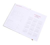 FIXOSHEE Academic Daily Planner Notebook Portable Office Writing Organizer with Sturdy Cover Thick Paper for Students Teachers Travelers Schedule Memo Pink