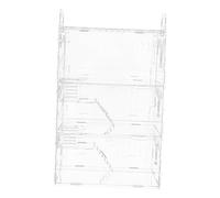 FIXOSHEE Acrylic Clear Small Pet Cage for Hamsters and Guinea Pigs Compact Lightweight Castle Design with Hideout and Play Space Durable Non Deformable Crystal Enclosure for Small Furry