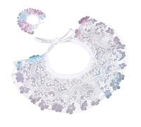 FIXOSHEE Adjustable Adorable Lace Pet Collar Scarf for Cats and Dogs Comfortable Material Decorative Heart Bow Design for Photos and Festival Parties