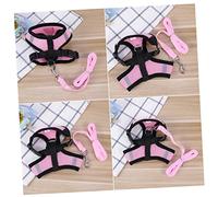 FIXOSHEE Adjustable Breathable Mesh Dog Harness Vest for Small Pets Puppies Cats Dogs Lightweight Chest Strap with Soft Ventilated Pink S Pet Leash Vest for All Season Comfort