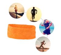 FIXOSHEE Adjustable Orange Sports Yoga Sweatband Breathable Microfiber Cotton Headband for Women Reusable Spa Facial Wrap Makeup Hair Band for Fitness Running Daily Use