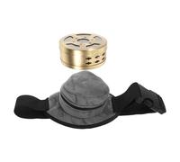 FIXOSHEE Adjustable Portable Smokeless Copper Moxa Box with Velvet Cover for Moxibustion Massage and Shoulder Relief Suitable for Waist Abdomen Legs with Secure Hollow Copper Storage