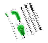 FIXOSHEE Adjustable Roof Cleaning Brush with Bendable Head and Extendable Poles for Gutter Ceiling and Crevice Cleaning Versatile Household Tool for Leaves and Debris Removal