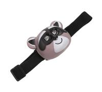 FIXOSHEE Adorable Cartoon Animal Headlight for Outdoor Camping Wear-Resistant Plastic Headlamp for Boys and Unique Raccoon Design Head Mounted Light